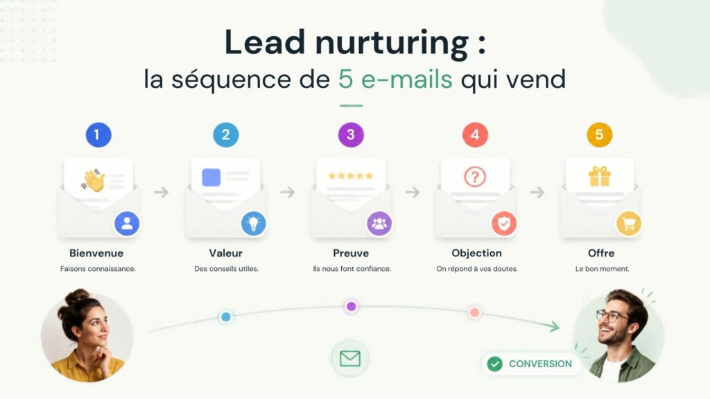 Lead nurturing : la séquence de 5 e-mails qui vend