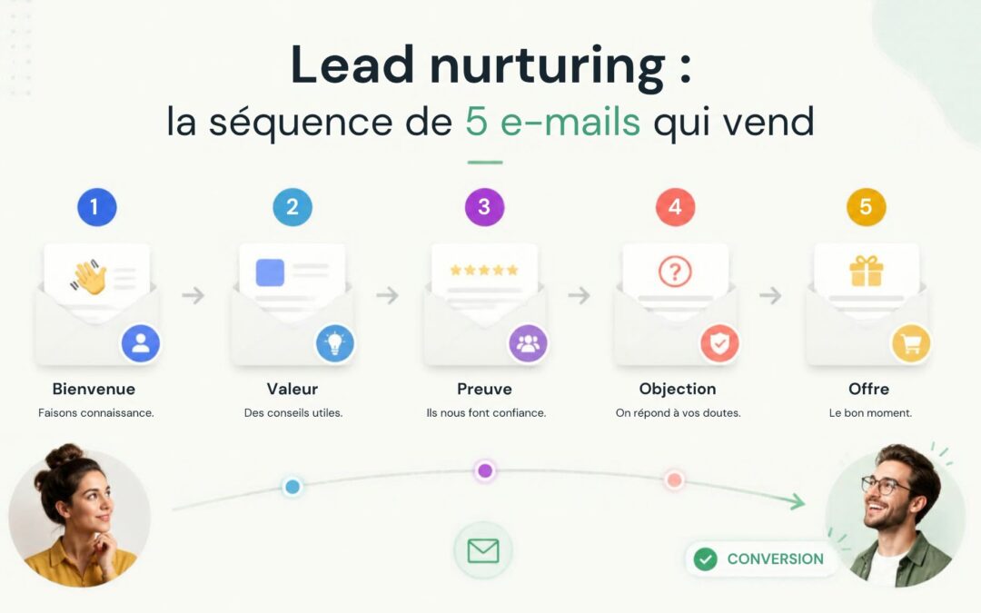 Lead nurturing : la séquence de 5 e-mails qui vend